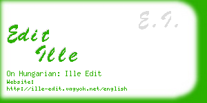 edit ille business card